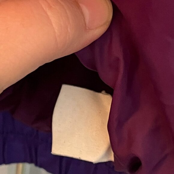 90s Women's Columbia Bugaboo Radial Sleeve Jacket Purple/Green Windbreaker Med - Picture 14 of 14